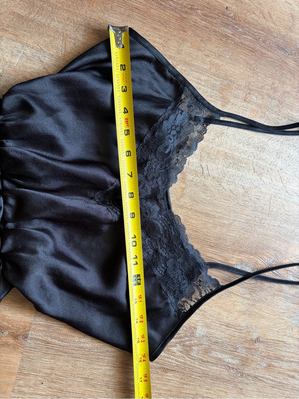Vintage 80s Black Lace-Trim Satin Teddy Romper - Picture 10 of 11